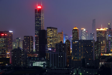 广州天河北城市风光夜景