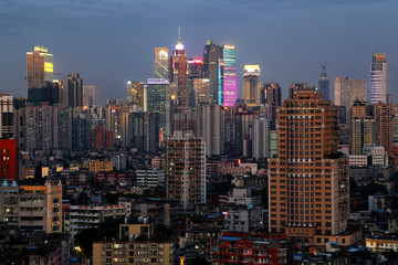 广州城市风光夜景