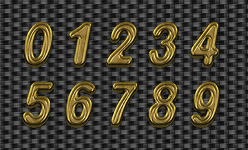 金色立体字