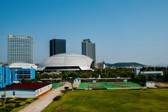 舟山 岱山 校园 建筑 海港