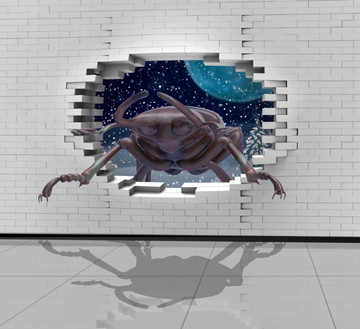 3D甲壳虫壁画