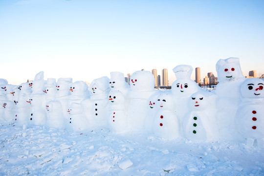 雪雕 雪人