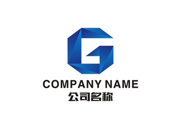 空间立体G字母 LOGO设计