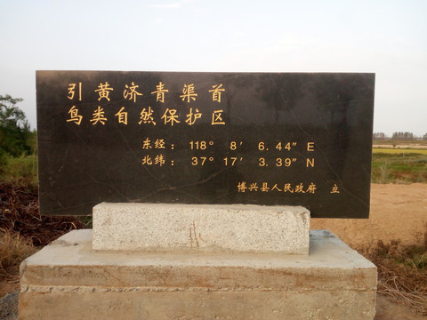 引黄济青渠石碑