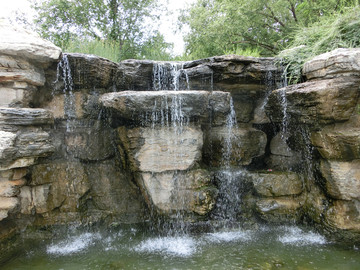 瀑布流水 人造假山生态景观