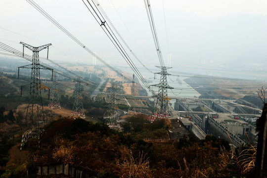 三峡大坝 三峡电厂三峡输电线