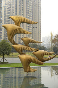 抽象雕塑 海鸥雕塑