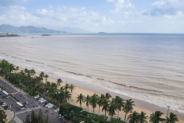 海滨 大海 黄色的大海 海滩