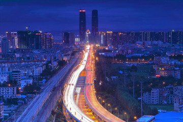 昆明城市风光夜景