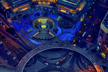 空中看上海 上海夜景