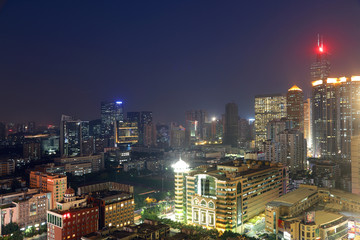 广州珠江新城建筑风光夜景