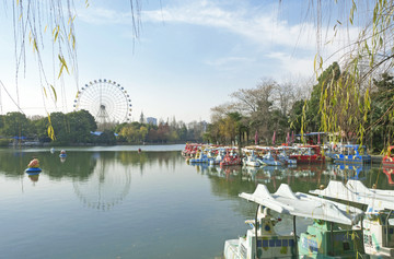 杏花公园湖景