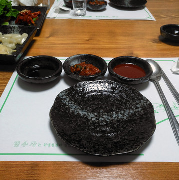 韩国料理 餐具摆设