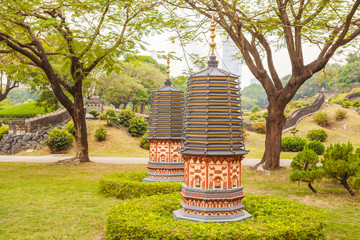 辽宁崇兴寺双塔 微缩景观