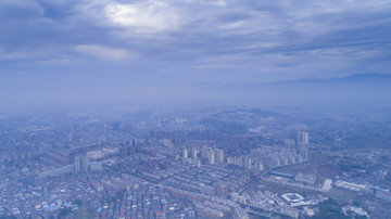 500米高空拍摄玉山县城