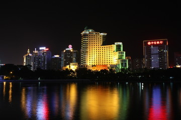 南宁城市风光夜景