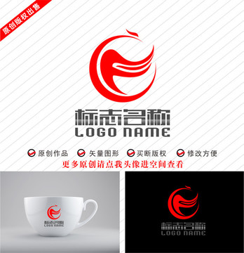 CF字母FC标志凤凰鸟logo