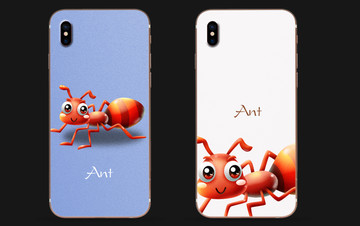 蚂蚁 苹果手机壳设计手绘图案