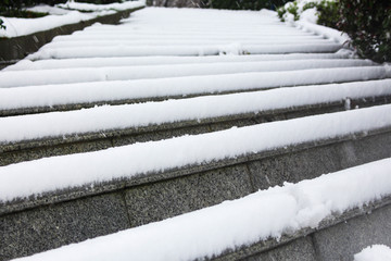 暖冬雪景