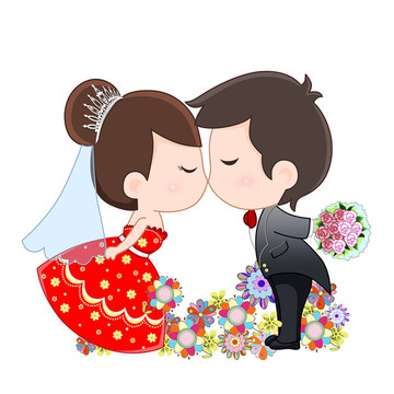 结婚婚庆婚礼人物Q版卡通漫画
