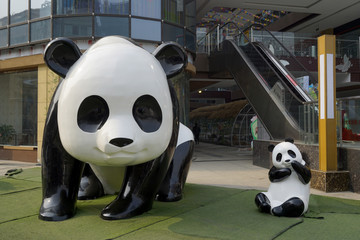 大熊猫雕塑 广场雕塑