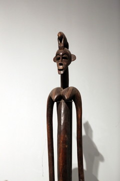 非洲木雕头头鼎小猴妇女女雕像