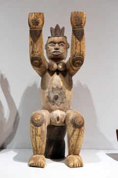 非洲木雕举手妇女雕雕像