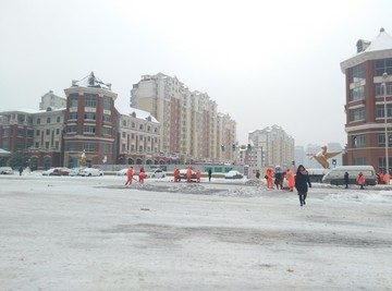 西安 北郊 北辰大道周边 雪景