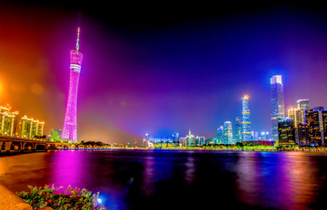广州塔珠江新城夜景