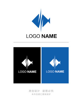 原创logo设计 鱼logo