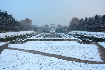 南京雨花台雪景