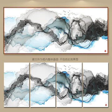 水墨画 客厅沙发水墨画装饰画