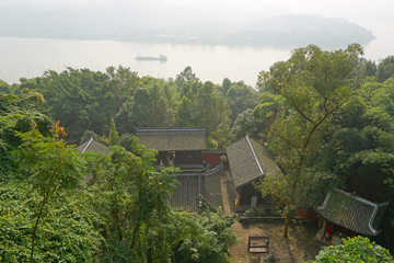 合川钓鱼城 飞来寺俯瞰