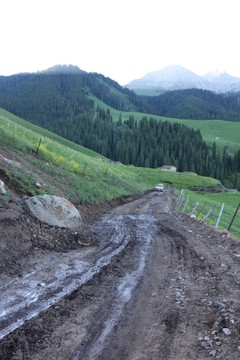 泥泞的山路