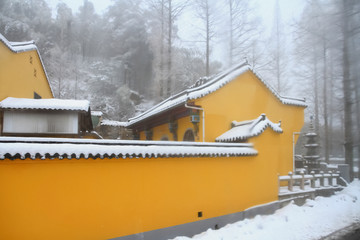 九华山雪景