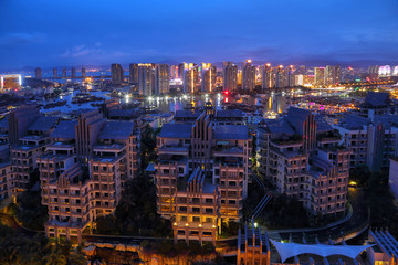 三亚城市风光夜景