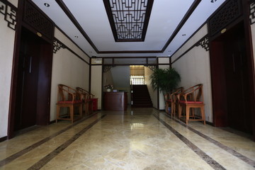 中式别墅酒店招待大厅