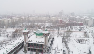 雪中的西关清真大寺