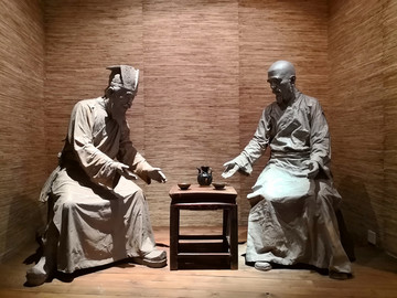 茶艺雕塑