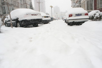 大雪封道