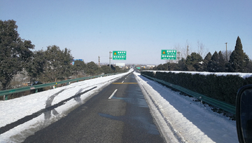 雪中的高速公路 高速公路