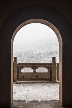 灵谷景区雪景