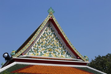 泰国花纹图案屋顶