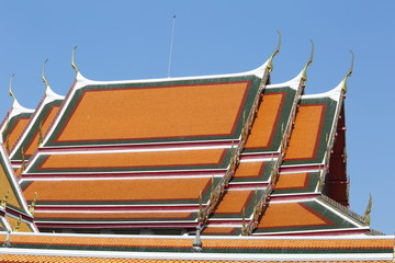 玉佛佛寺黄色琉璃瓦龙顶