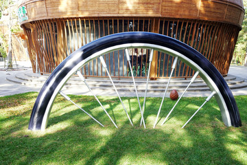 雕塑 自行车车轮