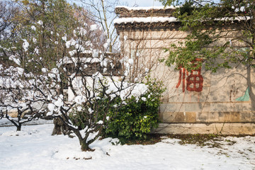 明孝陵景区雪景