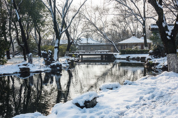 明孝陵景区雪景