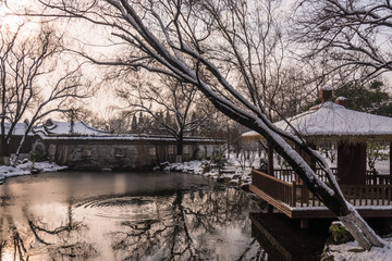 明孝陵景区雪景