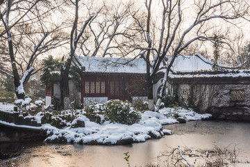 明孝陵景区雪景