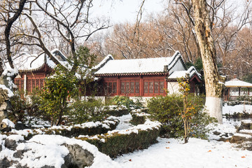 明孝陵景区雪景